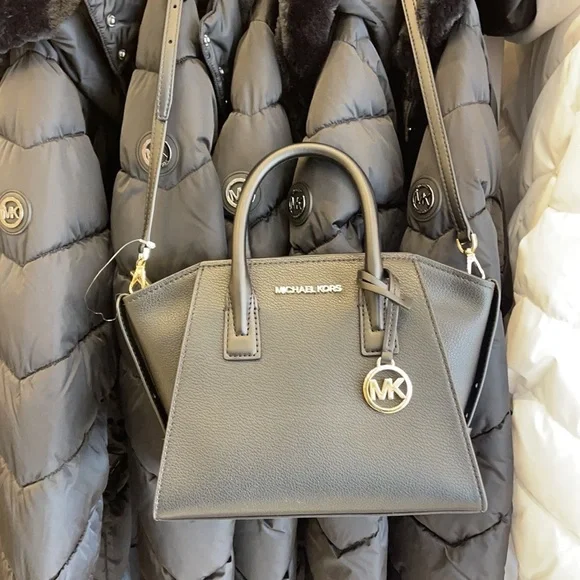 Michael Kors Avril Small Satchel Crossbody Black